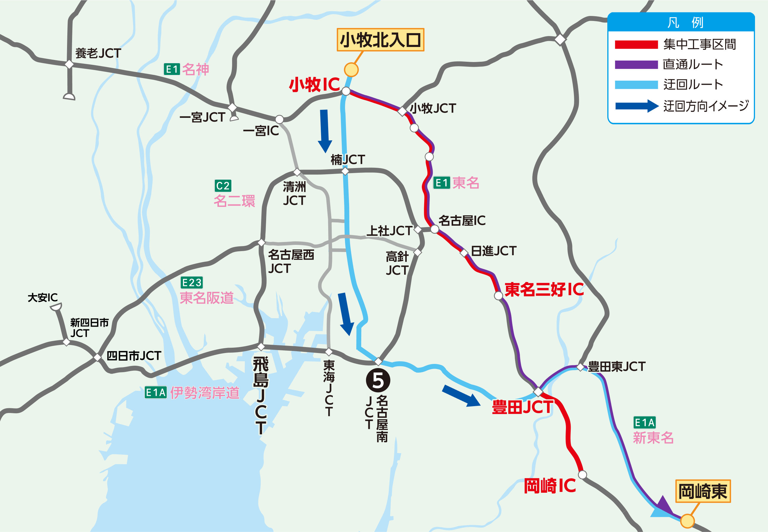 料金調整例（岐阜羽島IC⇒岡崎東ICの場合）